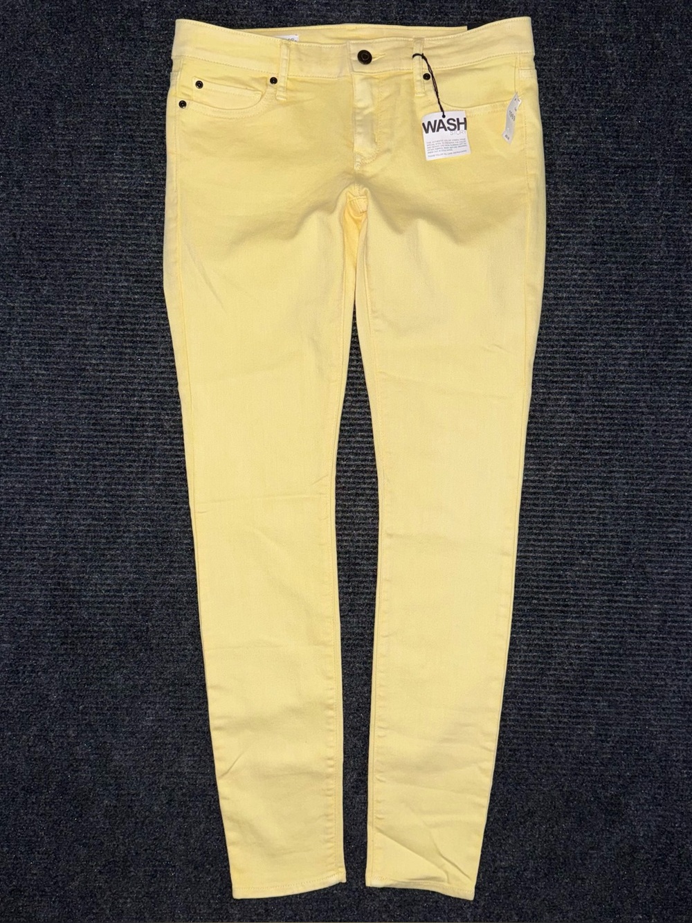 GAP 1969 NWT Always Skinny Low Rise Slim Stretch Jeans Sz 28 / 6 Lemon Yellow